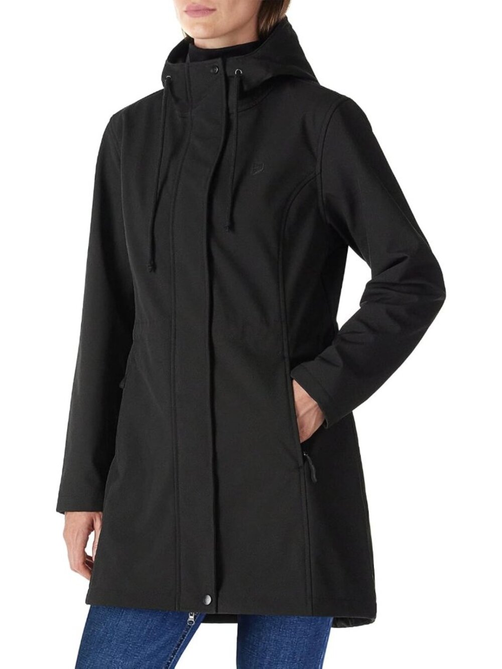 Waterproof Fleece Lined Hooded Softshell Rain Coat for Women - Outdoor